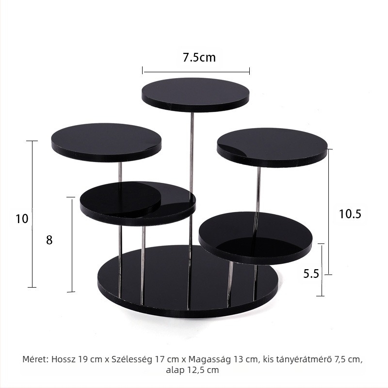 Vastagított akril lépcsőzetes asztali kiállító állvány figurákhoz — akril anyag, művészi stílus, asztali kijelző, 2025 tavasz megjelenés.