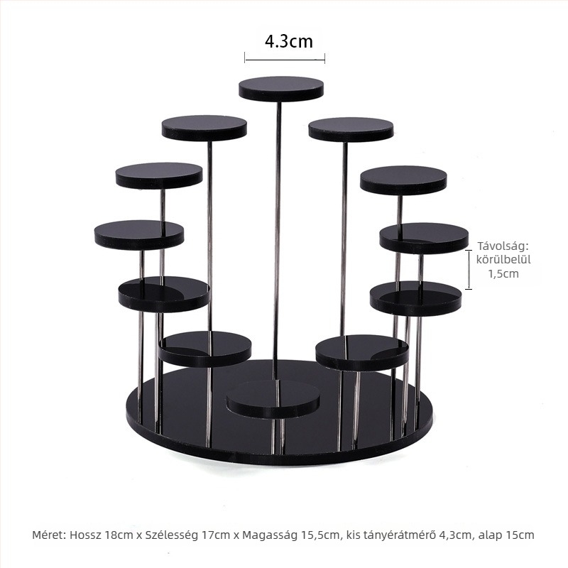 Vastagított akril lépcsőzetes asztali kiállító állvány figurákhoz — akril anyag, művészi stílus, asztali kijelző, 2025 tavasz megjelenés.