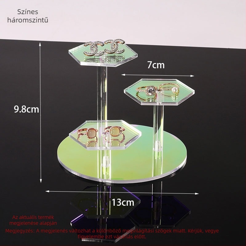 Vastagított akril lépcsőzetes asztali kiállító állvány figurákhoz — akril anyag, művészi stílus, asztali kijelző, 2025 tavasz megjelenés.