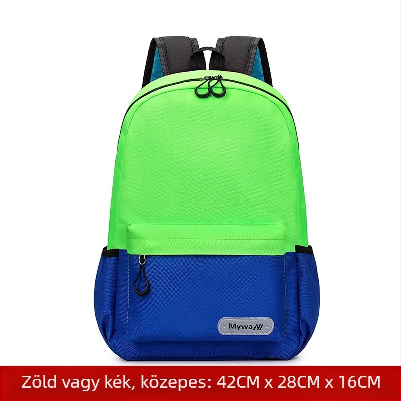 Általános iskolás diákok hátizsákja, uniszex, terheléscsökkentő dizájn, Oxford anyag, légáteresztő és kopásálló, vállpántokkal és levegőpárnázással, iskola használatra