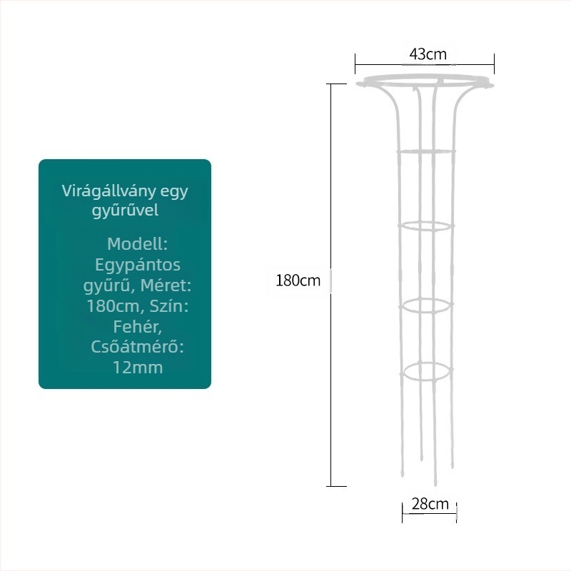 Mászókeret virágtartóval és balkonpolccal, acélcső műanyag bevonattal, pásztor-stílus, kombinált használat