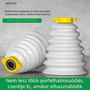 Porvédő sapka kalapácsos fúróhoz – műanyag/gumi, Insurance Union márka, porgyűjtő kiegészítő