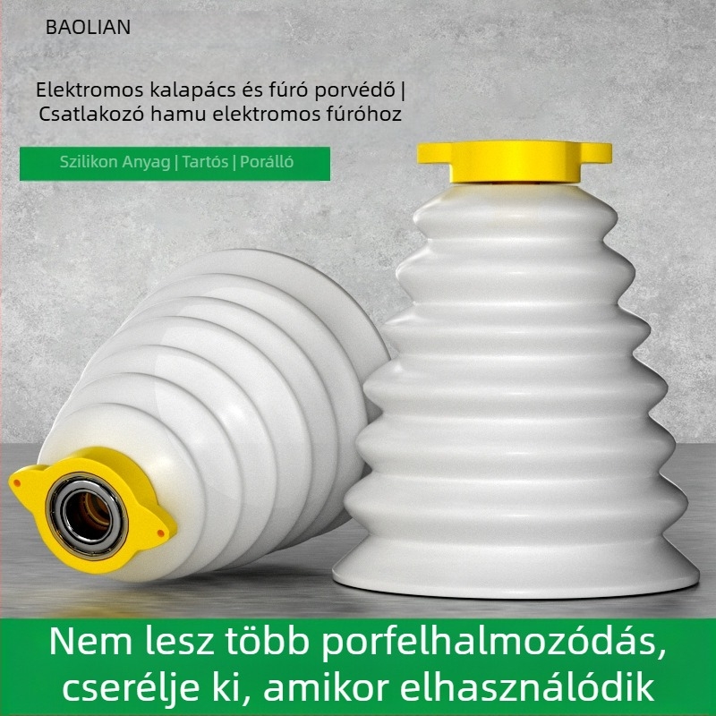 Porvédő sapka kalapácsos fúróhoz – műanyag/gumi, Insurance Union márka, porgyűjtő kiegészítő
