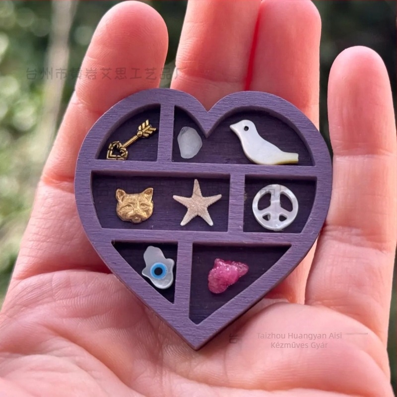 Miniatűr ékszertartó polc, boxwoodfa, LT márka, kézzel készített függő dekoratív elem, modern egyszerű stílus