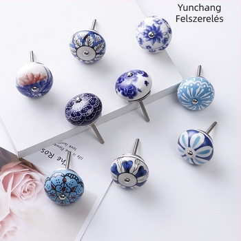 Yunchang kerek kerámia fogantyú szekrényekhez és fiókokhoz — modern, könnyű luxus kialakítás; anyag kerámia; felületkezelés elektroplatinálás; márka Yunchang Hardware.