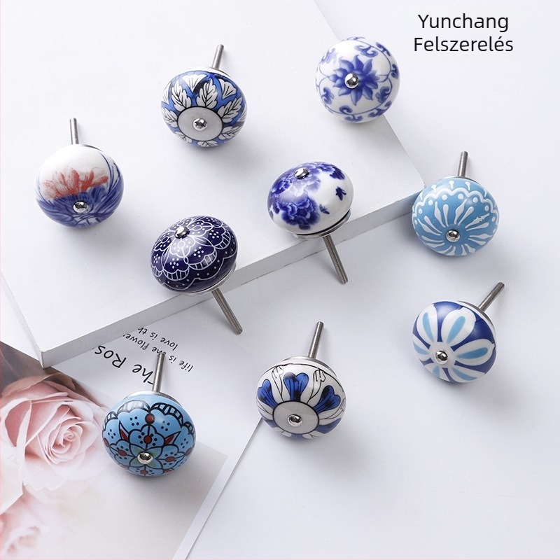 Yunchang kerek kerámia fogantyú szekrényekhez és fiókokhoz — modern, könnyű luxus kialakítás; anyag kerámia; felületkezelés elektroplatinálás; márka Yunchang Hardware.