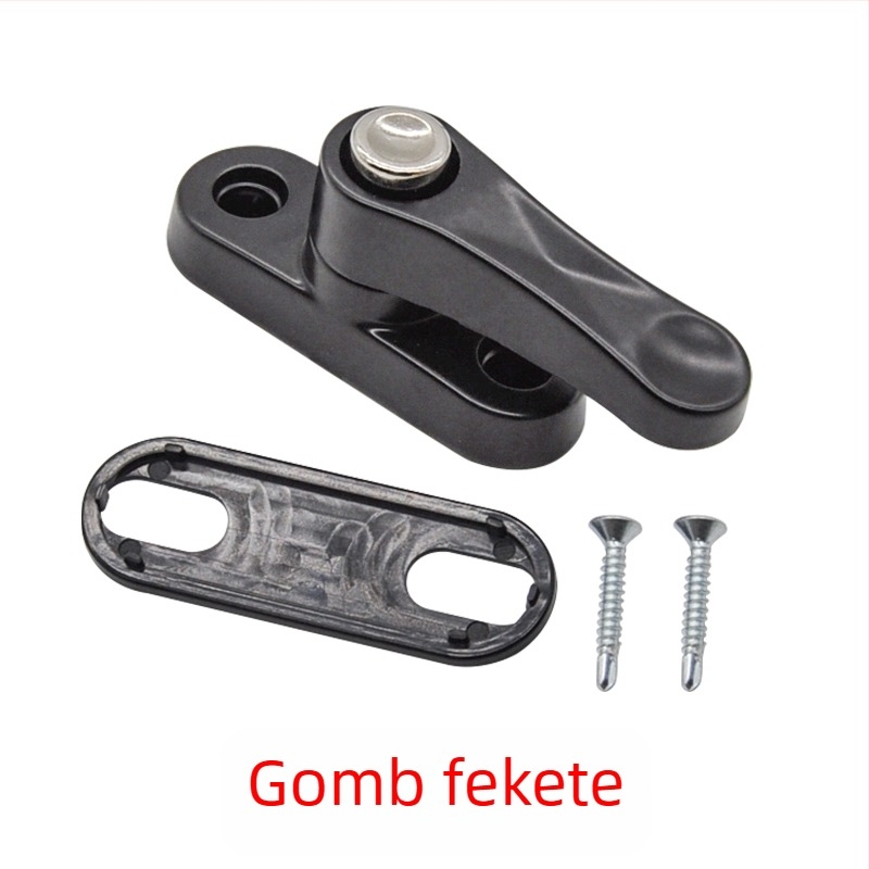 T-típusú ajtó- és ablakzár, fúrás nélküli, ötvözetből, kulccsal, lopás elleni