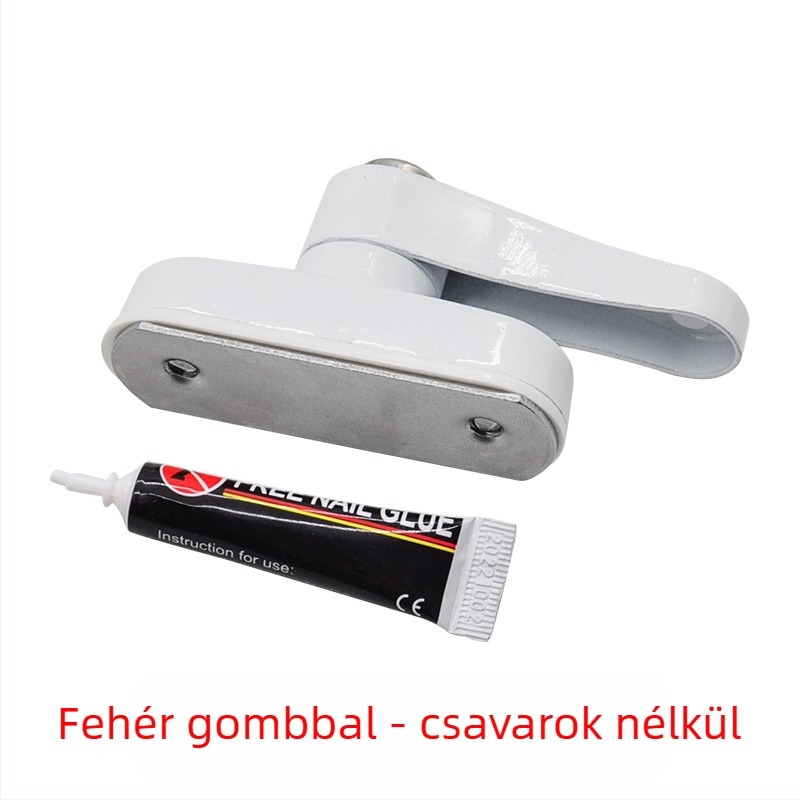 T-típusú ajtó- és ablakzár, fúrás nélküli, ötvözetből, kulccsal, lopás elleni