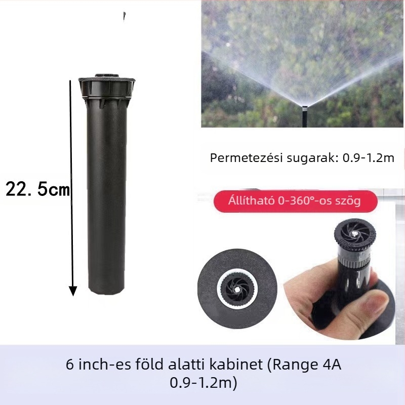 Guangying elásott teleszkópos öntözőfej, 360°-os forgással, gyep- és kertöntözéshez (mérnöki műanyagok)