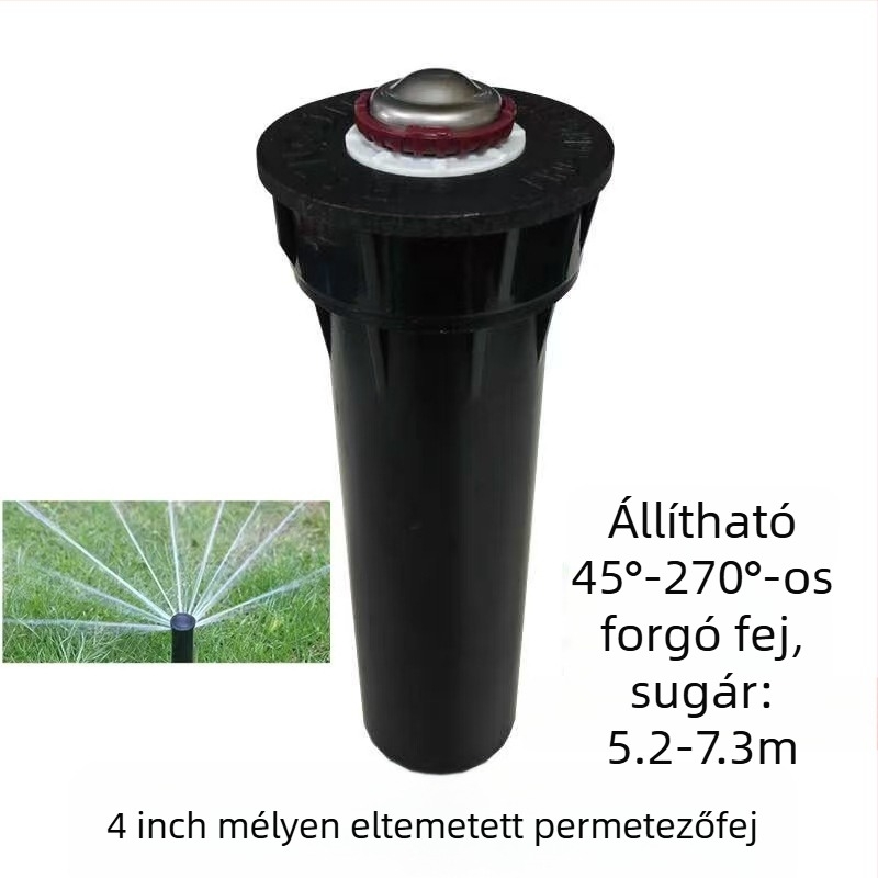 Guangying elásott teleszkópos öntözőfej, 360°-os forgással, gyep- és kertöntözéshez (mérnöki műanyagok)