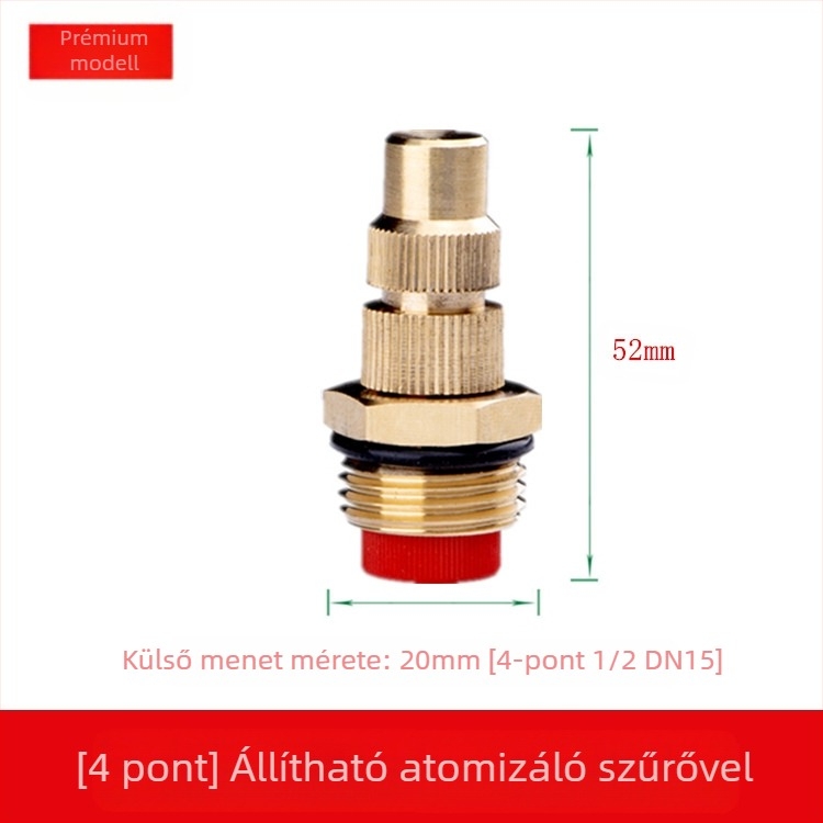 Sárgaréz szabályozható atomizáló permetezőfej (Használat: Egyéb; Márka: Egyéb)