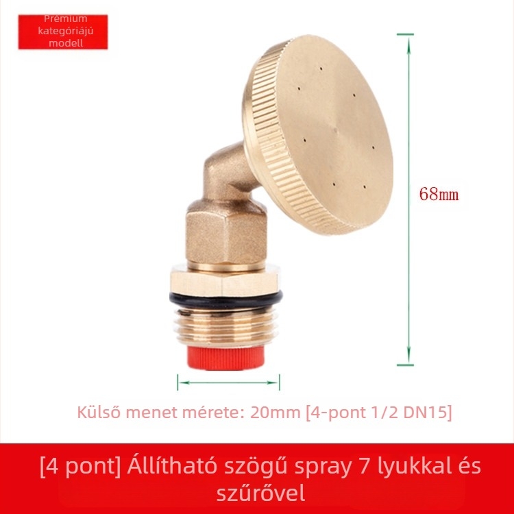 Sárgaréz szabályozható atomizáló permetezőfej (Használat: Egyéb; Márka: Egyéb)