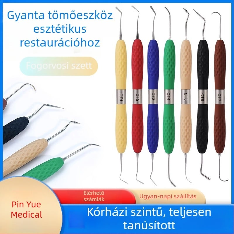 Pinyue fogászati esztétikai gyanta helyreállítási készlet kettős fejű eszközzel, 146 g/készlet, felnőtteknek