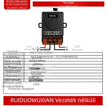 Vezeték nélküli távirányítós kapcsoló lámpához és motorhoz – Ruiduo chuang