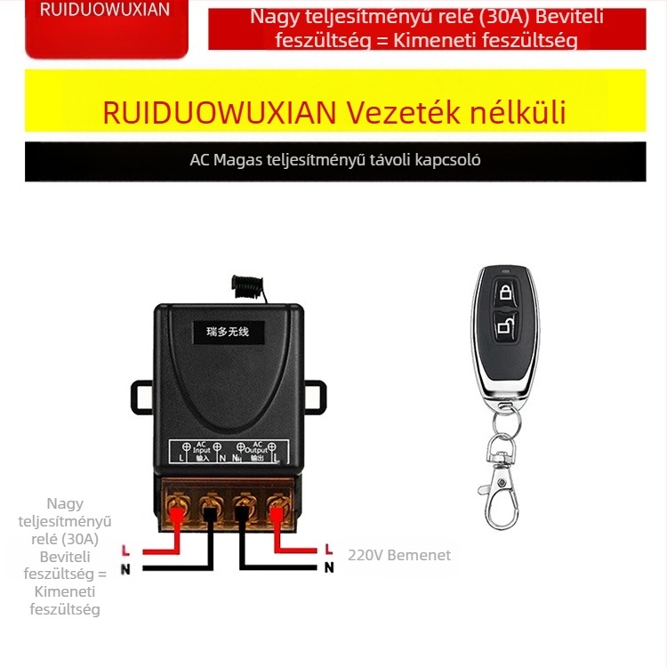 Vezeték nélküli távirányítós kapcsoló lámpához és motorhoz – Ruiduo chuang