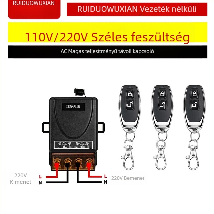 Vezeték nélküli távirányítós kapcsoló lámpához és motorhoz – Ruiduo chuang