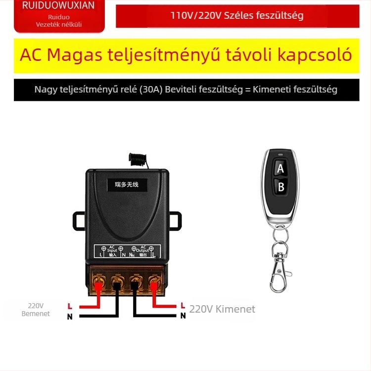 Vezeték nélküli távirányítós kapcsoló lámpához és motorhoz – Ruiduo chuang