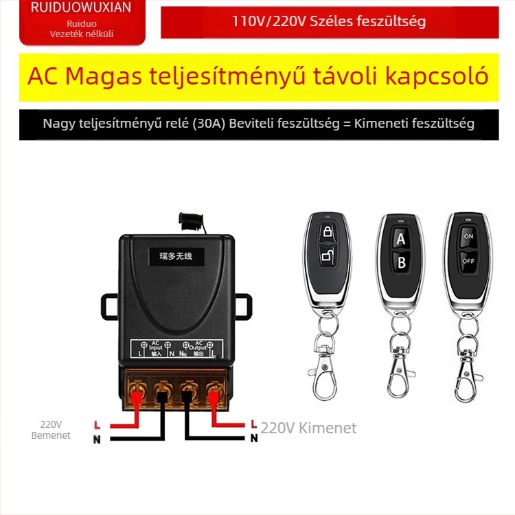 Vezeték nélküli távirányítós kapcsoló lámpához és motorhoz – Ruiduo chuang