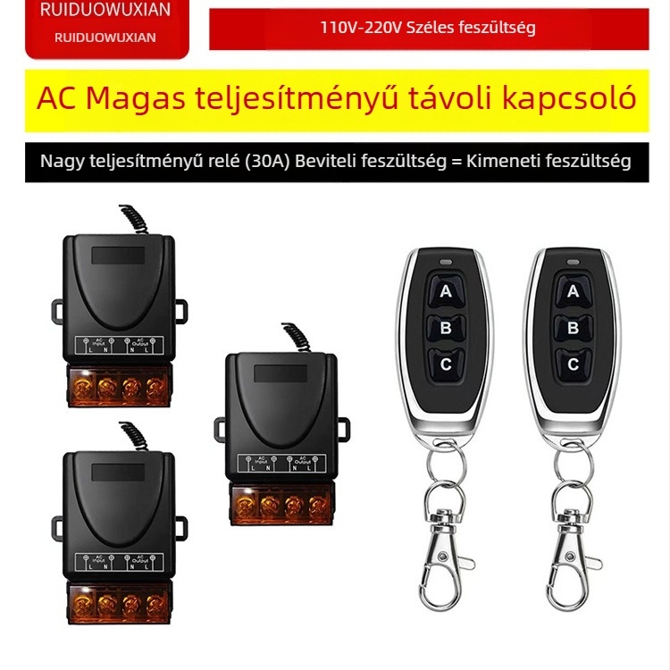 Vezeték nélküli távirányítós kapcsoló lámpához és motorhoz – Ruiduo chuang