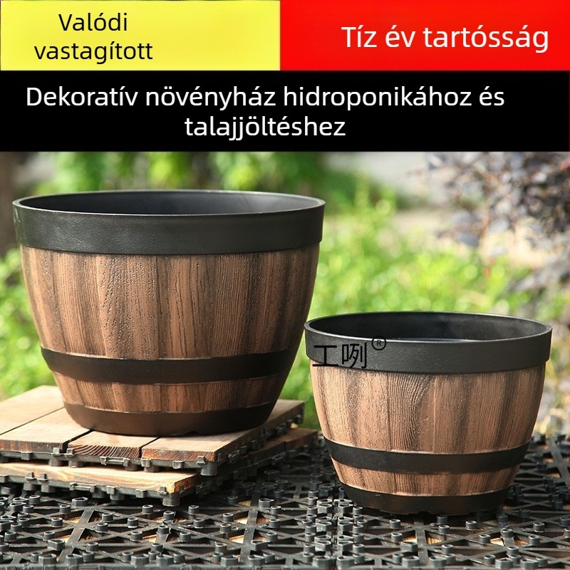 Gyanta virágtartó, padlón álló, klasszikus stílus, otthoni kertészkedéshez