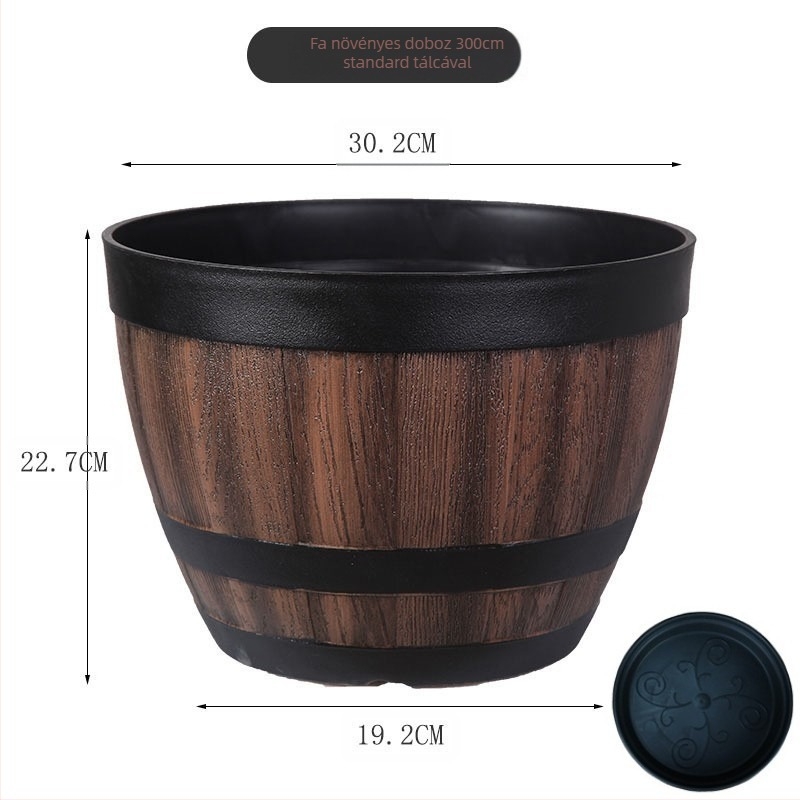 Gyanta virágtartó, padlón álló, klasszikus stílus, otthoni kertészkedéshez