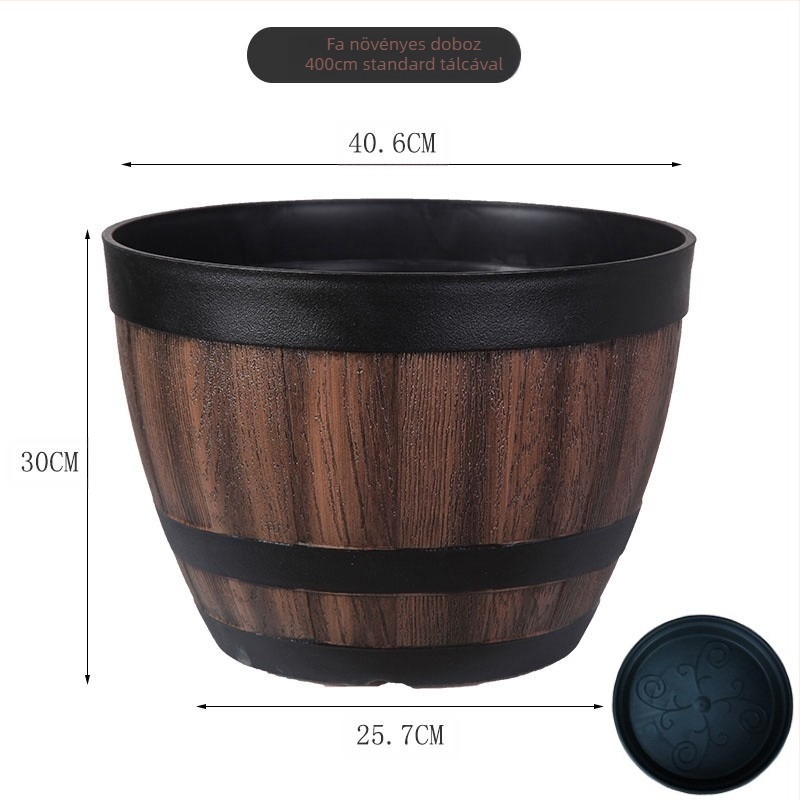 Gyanta virágtartó, padlón álló, klasszikus stílus, otthoni kertészkedéshez