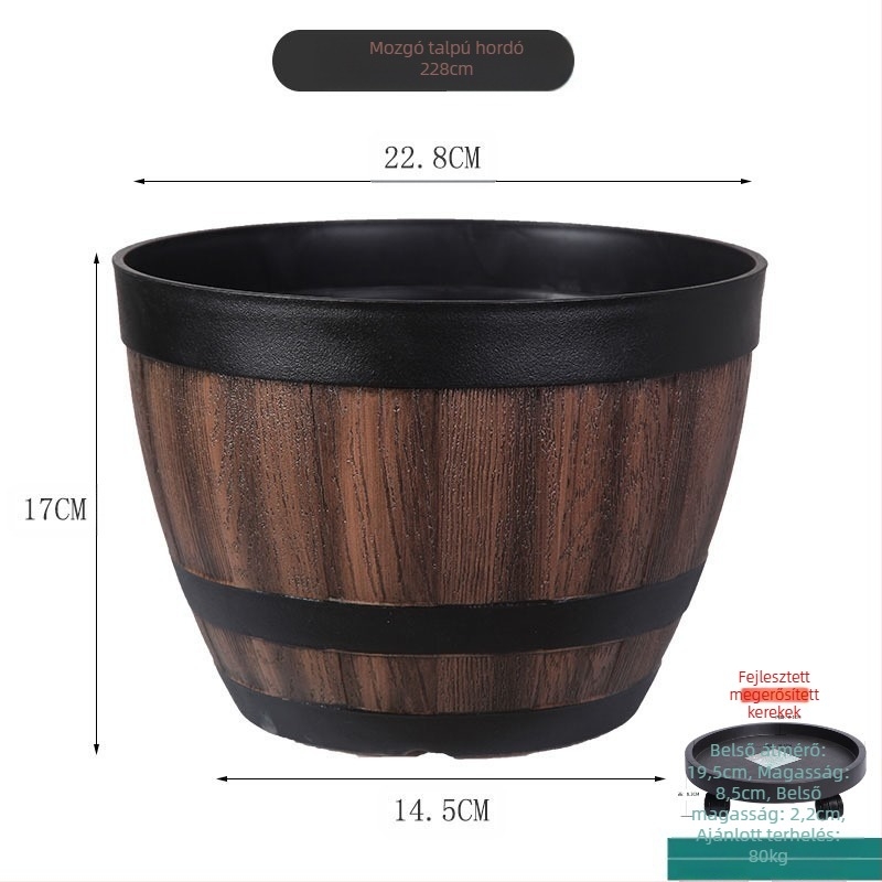 Gyanta virágtartó, padlón álló, klasszikus stílus, otthoni kertészkedéshez