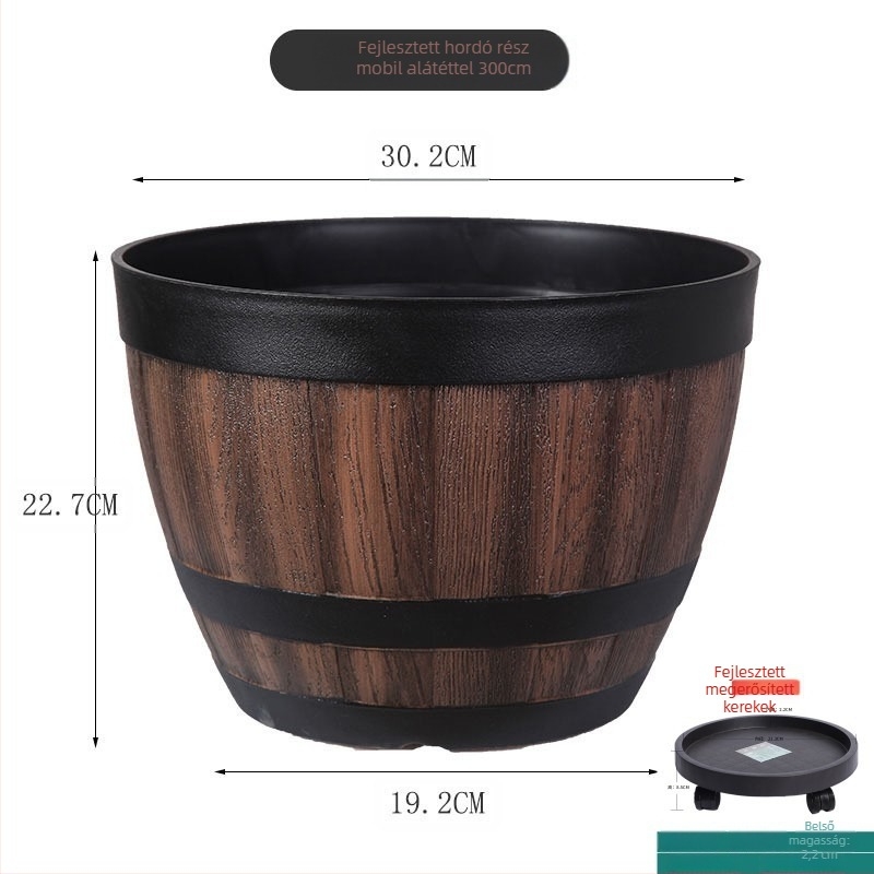 Gyanta virágtartó, padlón álló, klasszikus stílus, otthoni kertészkedéshez