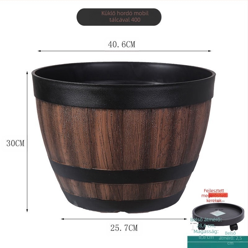 Gyanta virágtartó, padlón álló, klasszikus stílus, otthoni kertészkedéshez