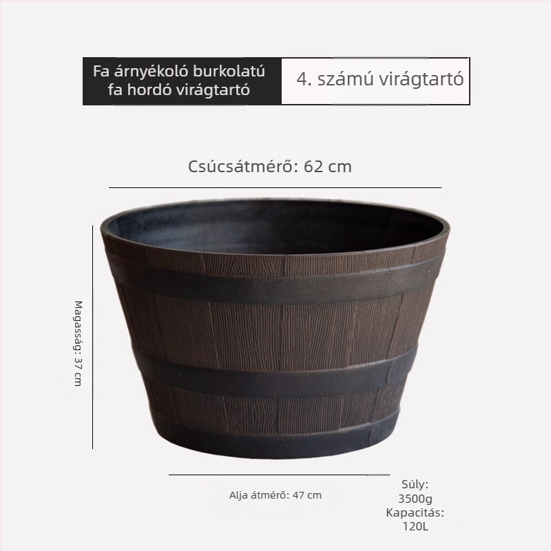 Gyanta virágtartó, padlón álló, klasszikus stílus, otthoni kertészkedéshez