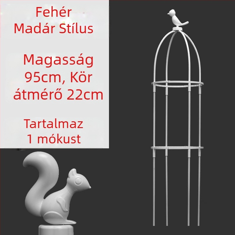 Kerti futó növényekhez tervezett keret rózsák és clematis számára, esernyő alakú keret, gomba alakú virágtartó, zöld növények támasza kültéri használatra (Stílus: Pastoral; Növekedési hőmérséklet: Egyéb; Növényfajták: Egyéb)