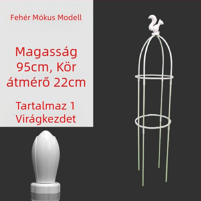 Kerti futó növényekhez tervezett keret rózsák és clematis számára, esernyő alakú keret, gomba alakú virágtartó, zöld növények támasza kültéri használatra (Stílus: Pastoral; Növekedési hőmérséklet: Egyéb; Növényfajták: Egyéb)