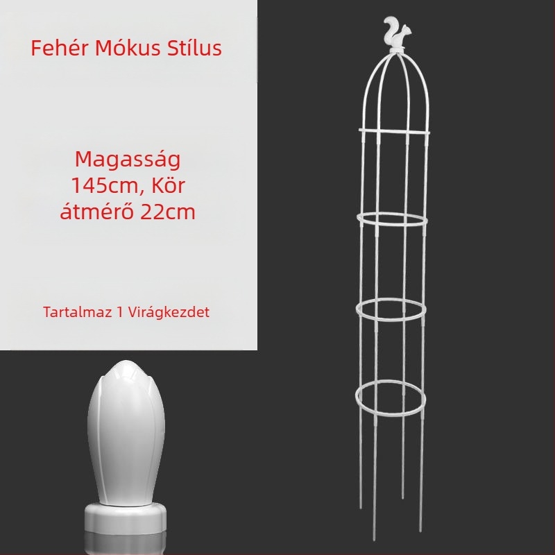 Kerti futó növényekhez tervezett keret rózsák és clematis számára, esernyő alakú keret, gomba alakú virágtartó, zöld növények támasza kültéri használatra (Stílus: Pastoral; Növekedési hőmérséklet: Egyéb; Növényfajták: Egyéb)