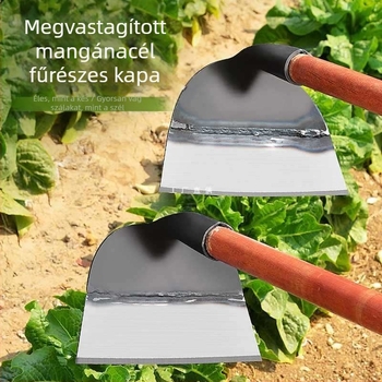 Mangán acél kertészeti ásó, többfunkciós eszköz gyomláláshoz, ásáshoz és zöldségek ültetéséhez