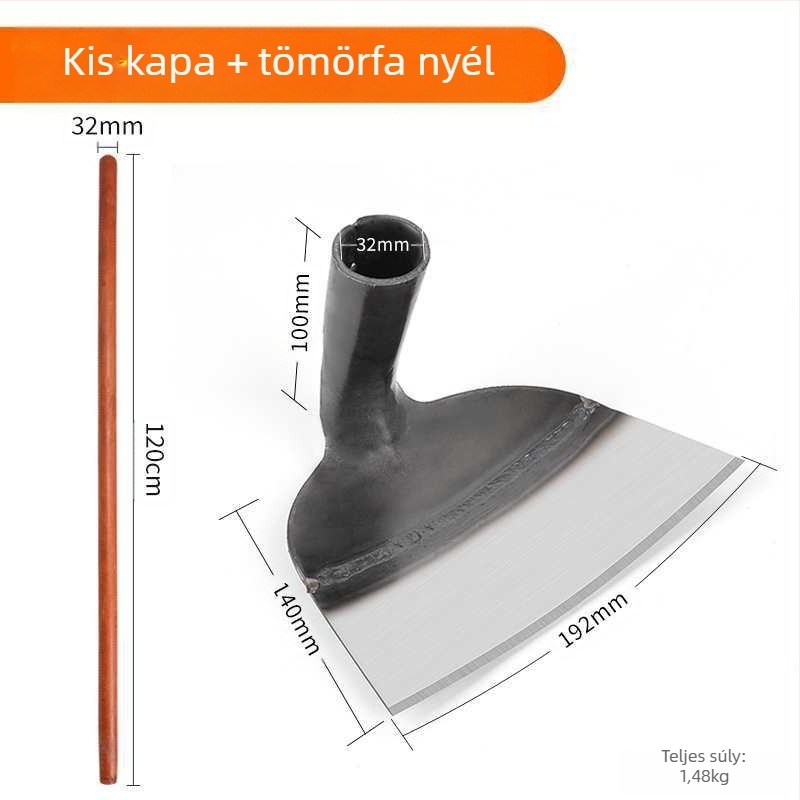 Mangán acél kertészeti ásó, többfunkciós eszköz gyomláláshoz, ásáshoz és zöldségek ültetéséhez