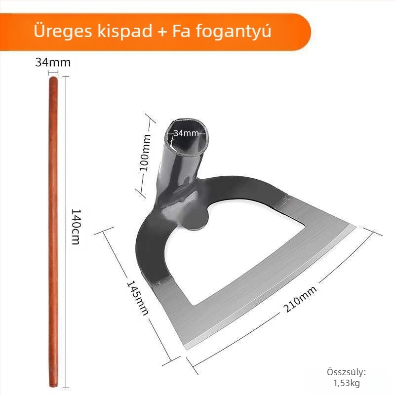 Mangán acél kertészeti ásó, többfunkciós eszköz gyomláláshoz, ásáshoz és zöldségek ültetéséhez