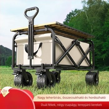 Kemping kocsi – Összecsukható kültéri hordozható kocsi, piknikasztallal