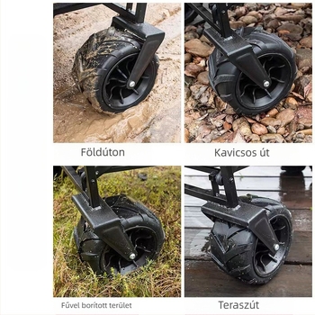 Kemping kocsi – Összecsukható kültéri hordozható kocsi, piknikasztallal