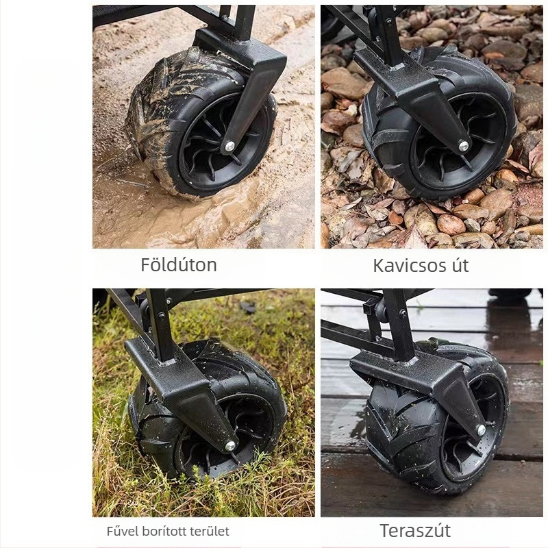 Kemping kocsi – Összecsukható kültéri hordozható kocsi, piknikasztallal