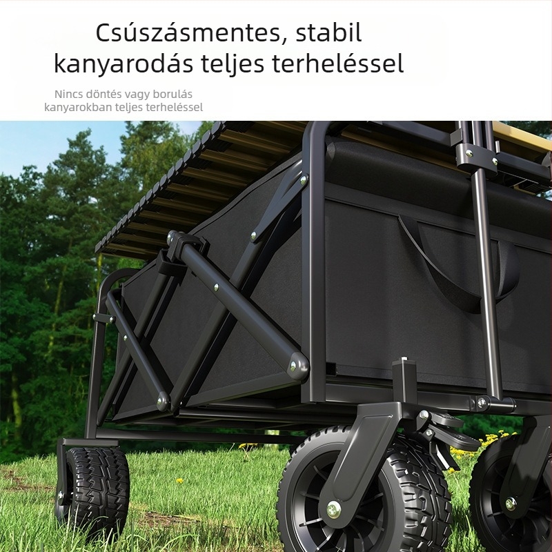 Kemping kocsi – Összecsukható kültéri hordozható kocsi, piknikasztallal