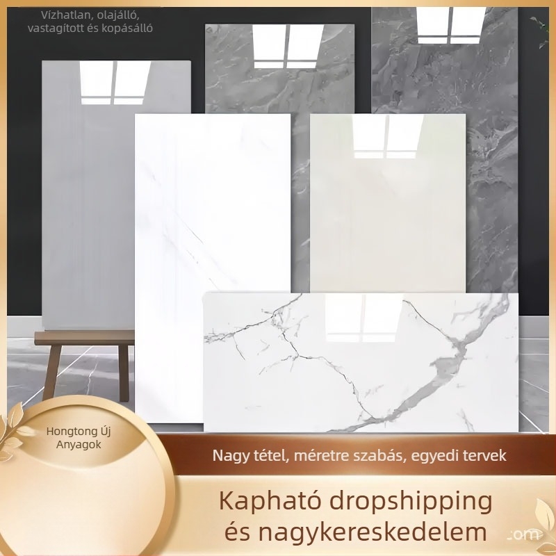 Márványhatású falitapasz, öntapadó, vízálló PVC falra – fürdőszoba, nappali és konyha (1 darab)