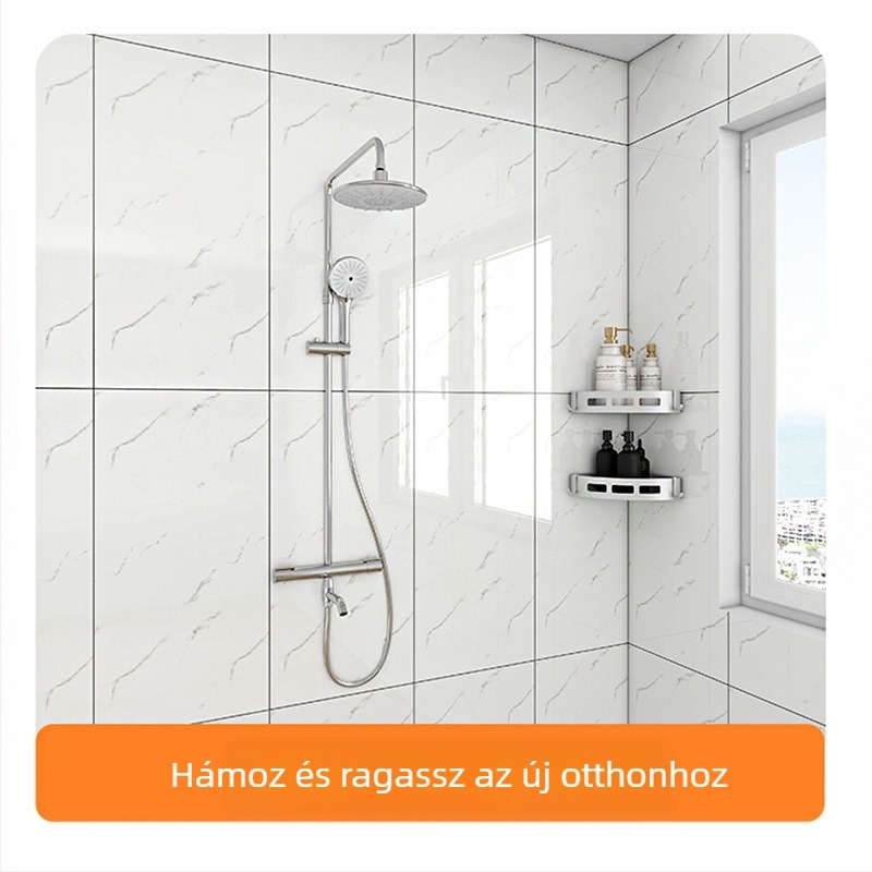 Márványhatású falitapasz, öntapadó, vízálló PVC falra – fürdőszoba, nappali és konyha (1 darab)