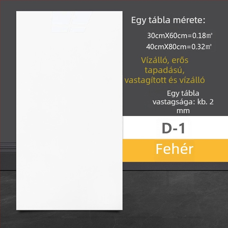 Márványhatású falitapasz, öntapadó, vízálló PVC falra – fürdőszoba, nappali és konyha (1 darab)
