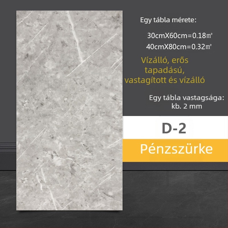 Márványhatású falitapasz, öntapadó, vízálló PVC falra – fürdőszoba, nappali és konyha (1 darab)