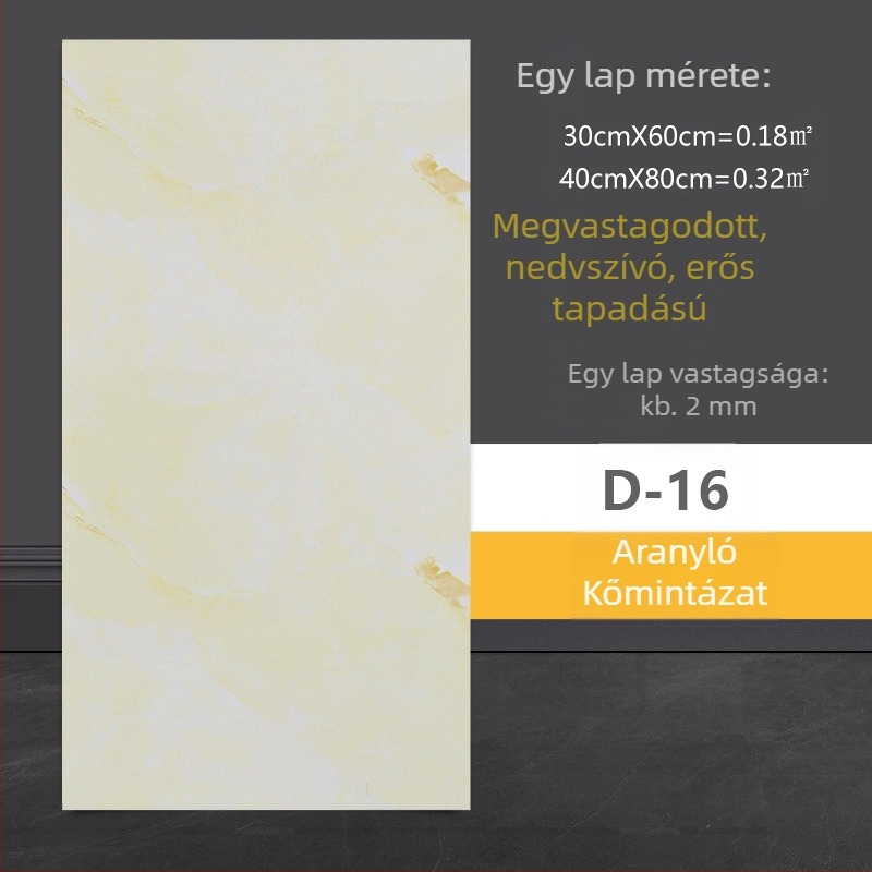 Márványhatású falitapasz, öntapadó, vízálló PVC falra – fürdőszoba, nappali és konyha (1 darab)