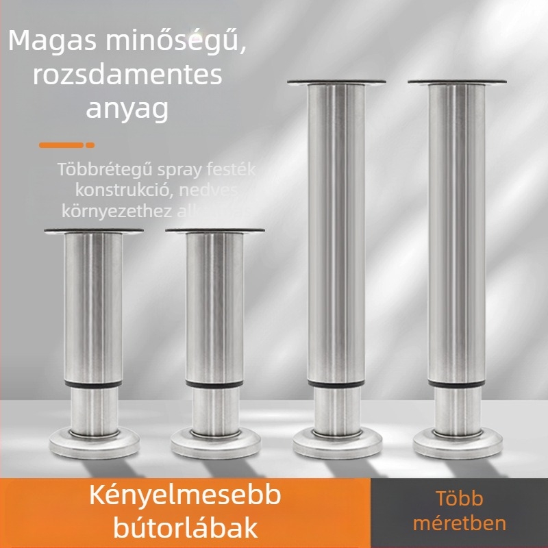 Állítható bútorlábak – Qiaoju qiaojian hardware, modell QJDL-BXGGJ-7, anyag: rozsdamentes acél / hidegen hengerelt acél, alkalmas szekrényekhez és kanapékhoz, stílus: modern minimál