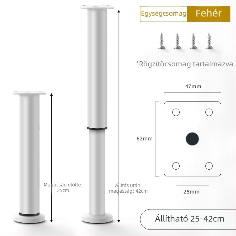 Állítható bútorlábak – Qiaoju qiaojian hardware, modell QJDL-BXGGJ-7, anyag: rozsdamentes acél / hidegen hengerelt acél, alkalmas szekrényekhez és kanapékhoz, stílus: modern minimál