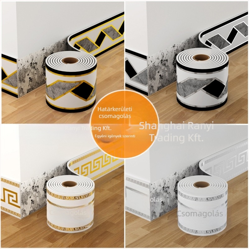 PVC márvány imitációjú csempe, öntapadós díszítőcsík falhoz és küszöbhöz
