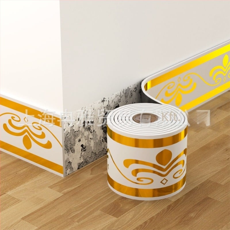 PVC márvány imitációjú csempe, öntapadós díszítőcsík falhoz és küszöbhöz