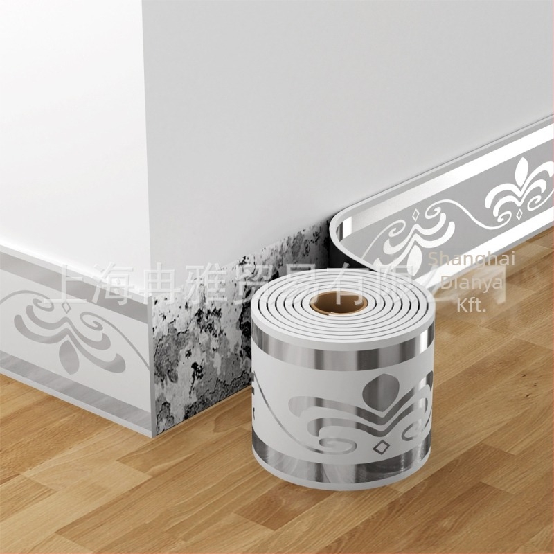PVC márvány imitációjú csempe, öntapadós díszítőcsík falhoz és küszöbhöz